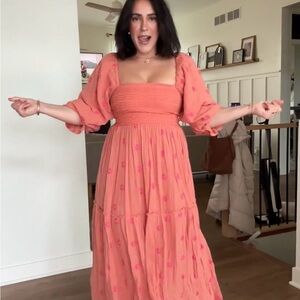 Free People Dahlia Embroidered Maxi Dress